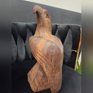 Handcrafted Wooden Bird Sculpture